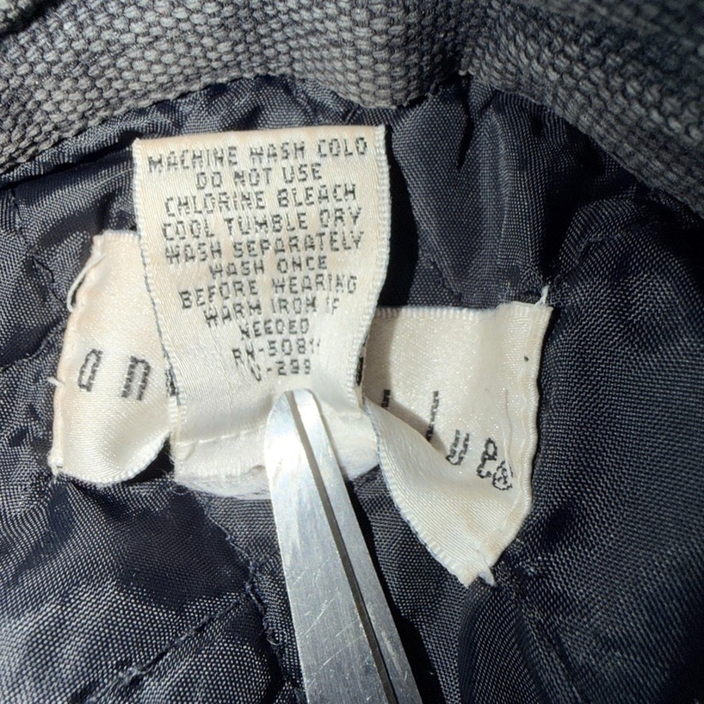 Vintage Anchor Blue Men's Quilted Work Jacket Black Canvas Size L - Picture 4 of 12